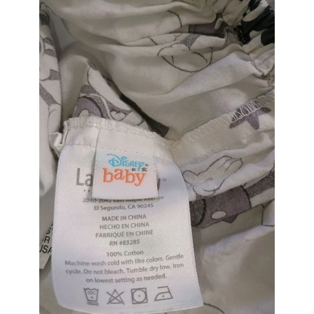 Disney Mickey Mouse toddler Bed Fitted Sheet By Lambs & Ivy 100% Cotton Baby Nur